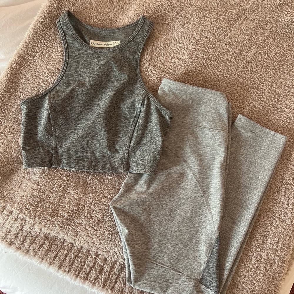 NEW Outdoor Voices Sports Bra/Legging 7/8 Set
